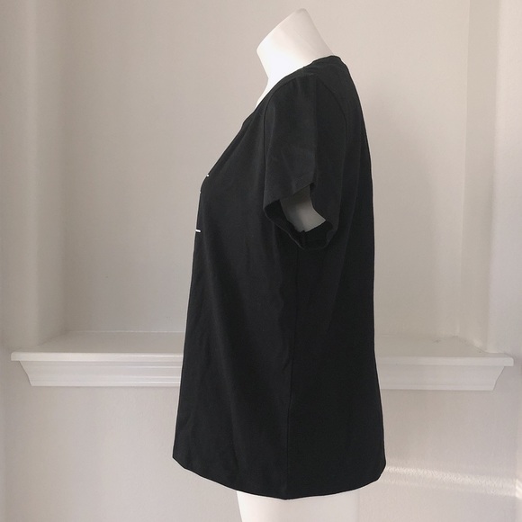 Rae Dunn Tee “HUSTLE ” Cotton Blend Black Short Sleeve T-Shirt Size S NEW - Picture 4 of 7